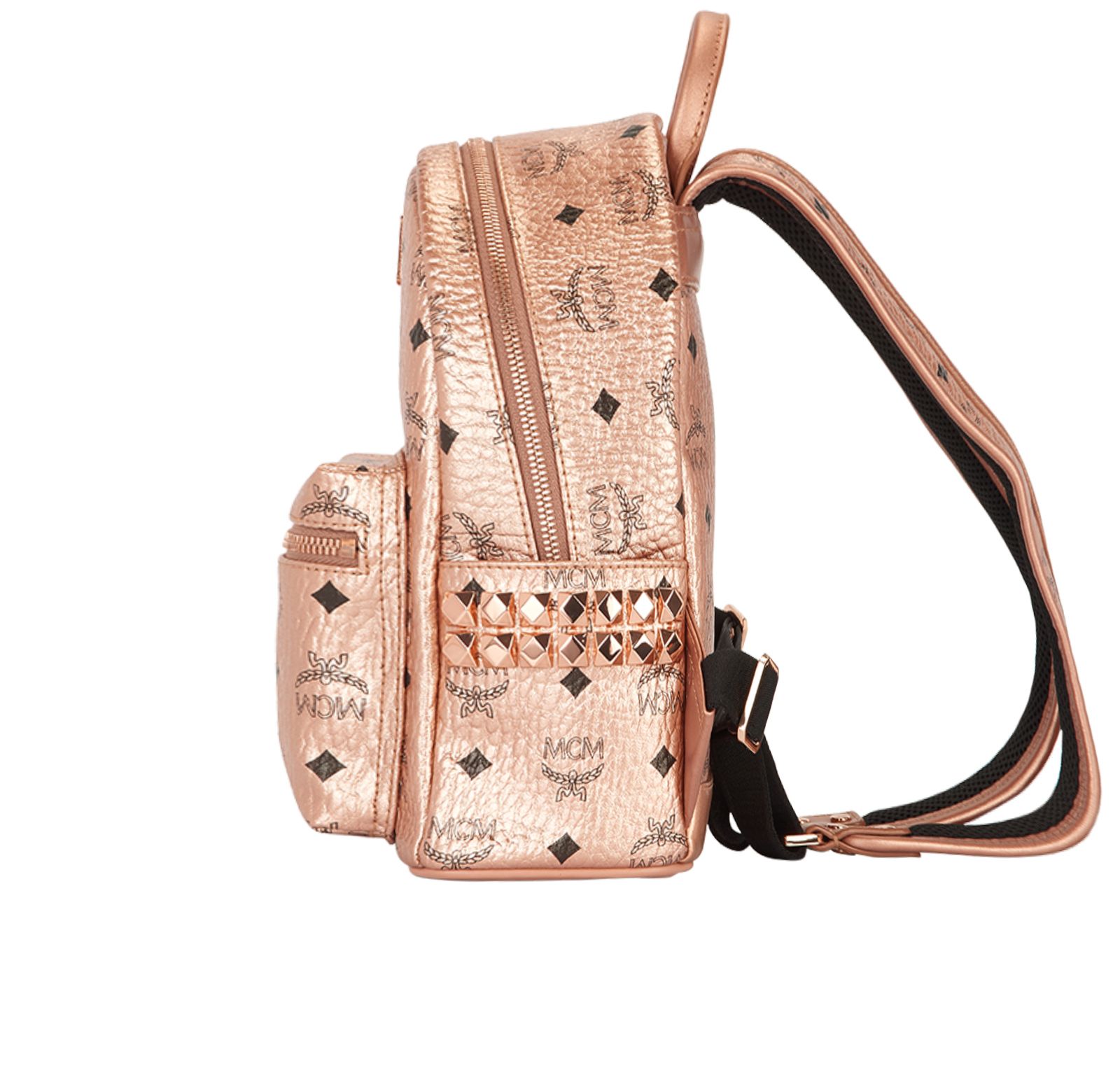 Mcm mini clearance backpack rose gold